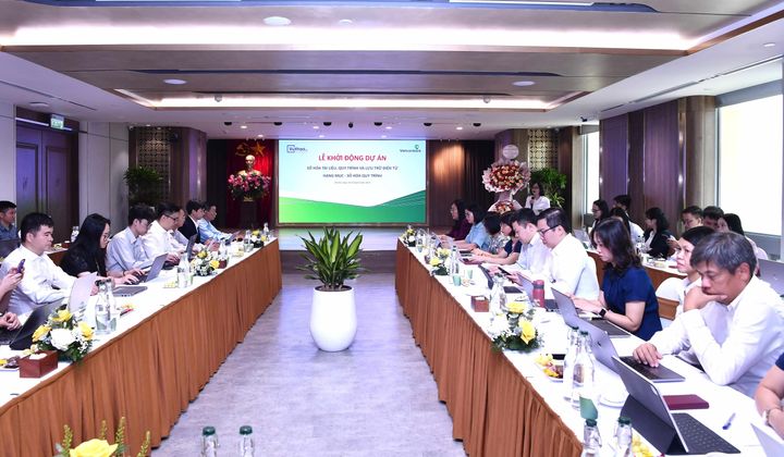 Vietcombank tổ chức Lễ Khởi động Dự án Số hóa tài liệu, quy trình và lưu trữ điện tử