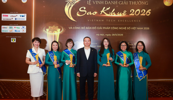 Sao Khuê 2026: Dấu ấn số hóa vượt trội của BIDV