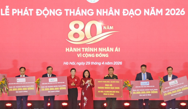 VietinBank ủng hộ 20 tỷ đồng tại lễ phát động tháng nhân đạo 2026