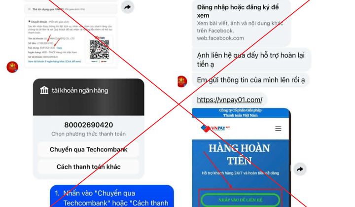 VNPAY cảnh báo xuất hiện website giả mạo thương hiệu nhằm lừa đảo, chiếm đoạt tài sản