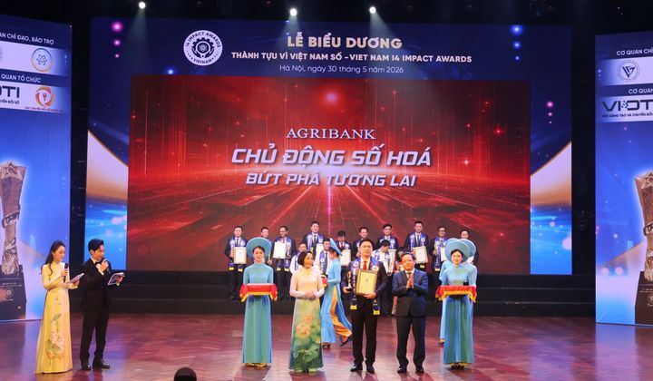 Agribank được vinh danh thành tựu tác động vì Việt Nam số 2026