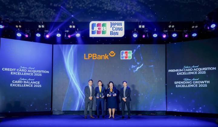 LPBank thắng lớn với 4 giải thưởng từ Tổ chức Thẻ Quốc tế JCB