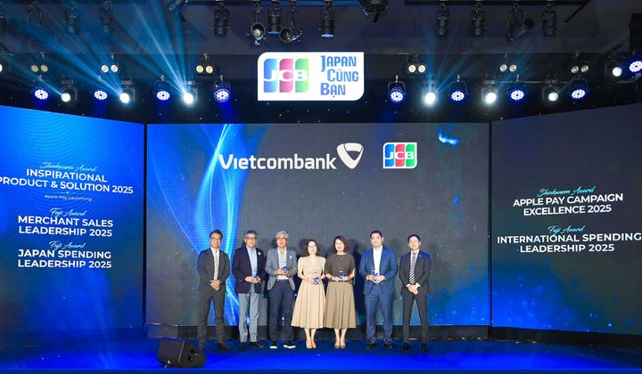 Vietcombank nhận 05 giải thưởng tại Hội nghị thường niên JCB Việt Nam 2026