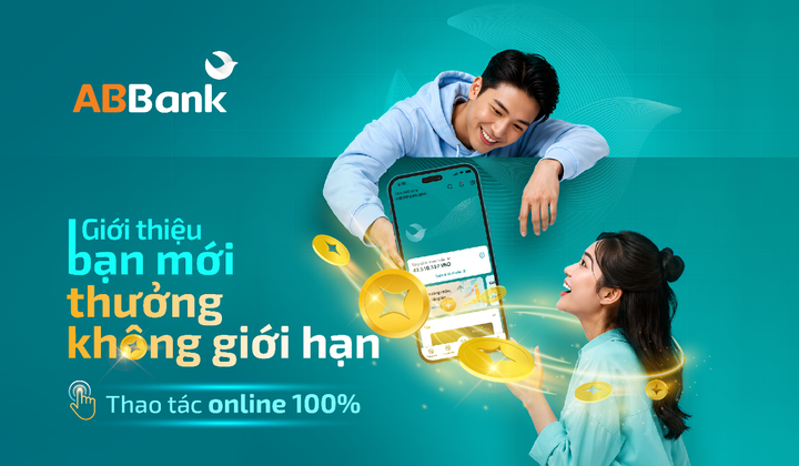 ABBank triển khai chương trình "Giới thiệu bạn mới - Thưởng không giới hạn" trên ứng dụng di động