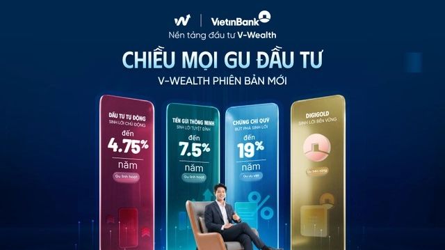 VietinBank nâng cấp nền tảng đầu tư V-Wealth trên ứng dụng iPay với nhiều tính năng mới