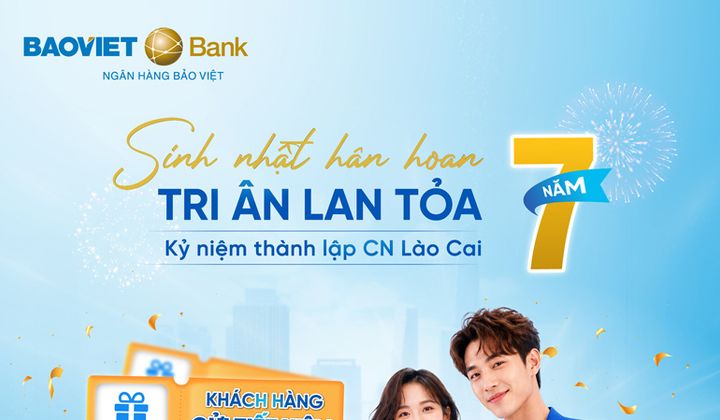 BAOVIET Bank Lào Cai tri ân khách gửi tiết kiệm dịp 7 năm thành lập