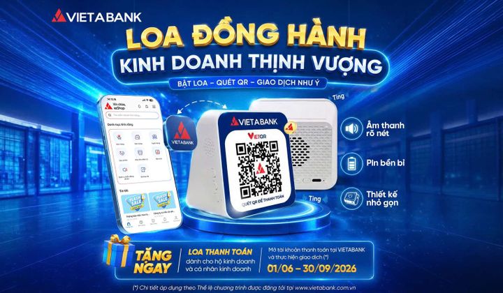 VietABank triển khai giải pháp Loa thanh toán hỗ trợ hộ kinh doanh và cá nhân kinh doanh