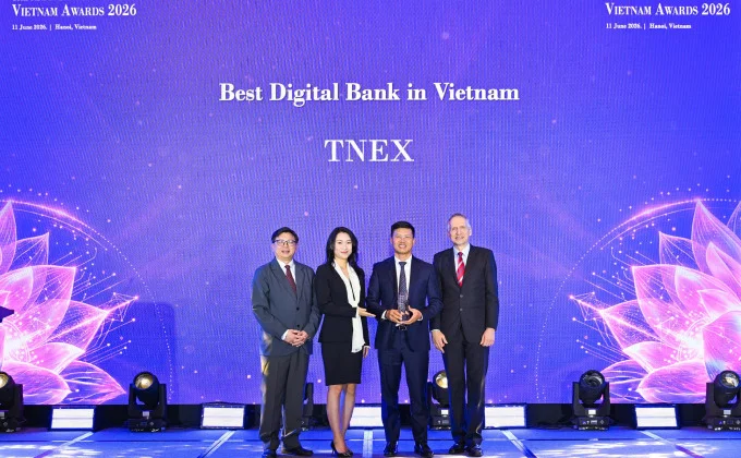 TNEX được The Asian Banker vinh danh là Ngân hàng số tốt nhất Việt Nam 2026 lần thứ 4 liên tiếp