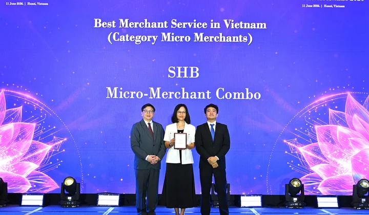 SHB nhận giải "Best Merchant Service" từ The Asian Banker cho giải pháp tài chính dành cho hộ kinh doanh