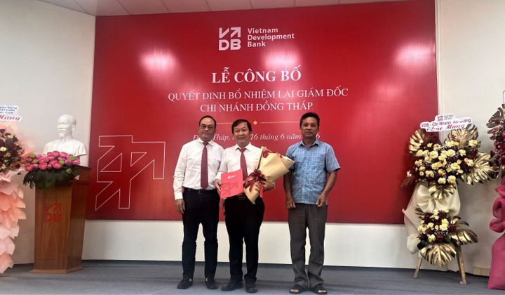 VDB bổ nhiệm lại ông Nguyễn Minh Thành làm Giám đốc VDB Đồng Tháp