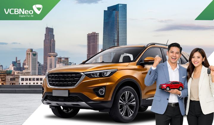 VCBNeo triển khai cho vay mua ô tô tiêu dùng, lãi suất từ 9,3%/năm
