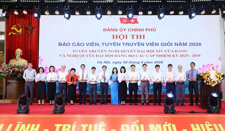 Đảng bộ Ngân hàng Nhà nước tham gia Hội thi Báo cáo viên, Tuyên truyền viên giỏi đầu tiên của Đảng bộ Chính phủ