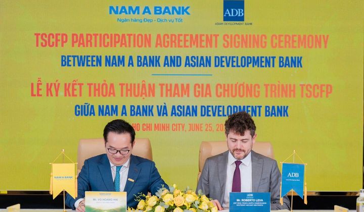 Nam A Bank hợp tác ADB thúc đẩy tài trợ thương mại