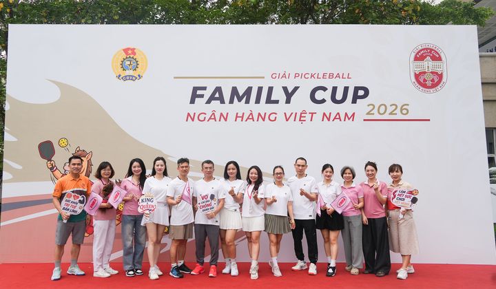 Công đoàn Hiệp hội Ngân hàng Việt Nam tham gia Giải Pickleball Family Cup Ngân hàng Việt Nam 2026