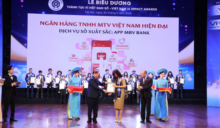 MBV nhận giải thưởng “Sản phẩm/Dịch vụ số xuất sắc” năm 2026