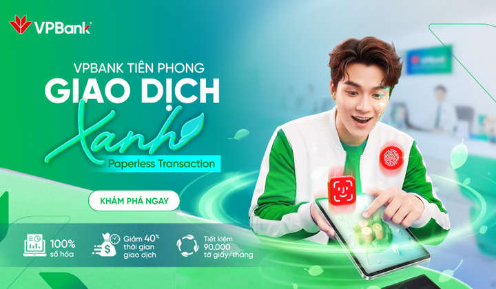 VPBank triển khai giao dịch không giấy tờ trên toàn quốc