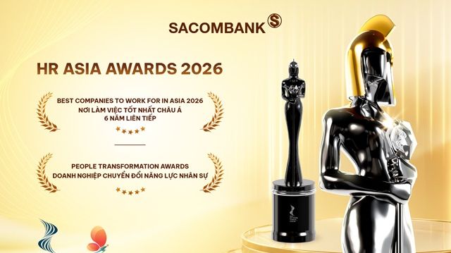 Sacombank 6 năm liên tiếp được vinh danh là "Nơi làm việc tốt nhất châu Á"