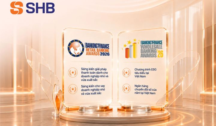 SHB nhận 4 giải thưởng tại Asian Banking & Finance Awards 2026