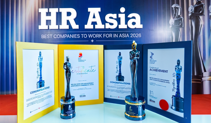 HDBank 9 năm liên tiếp đạt giải "Nơi làm việc tốt nhất châu Á"