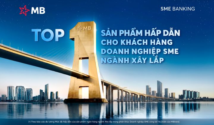 MB dẫn đầu khảo sát về mức độ hấp dẫn sản phẩm tài trợ ngành Xây lắp cho doanh nghiệp SME