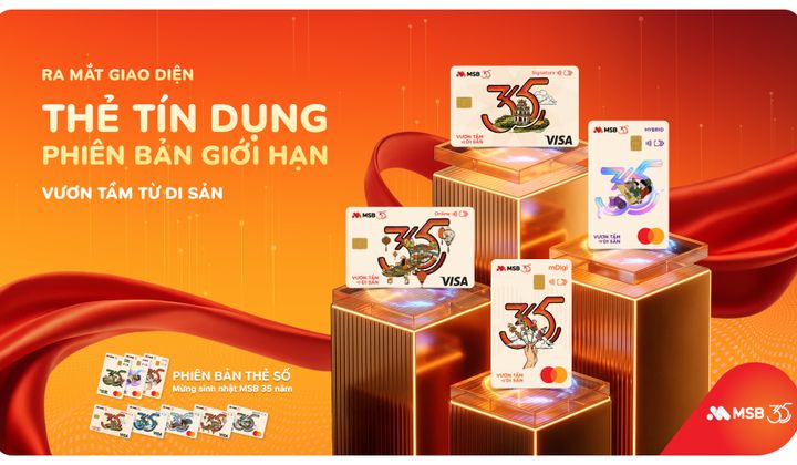 MSB ra mắt BST giao diện thẻ tín dụng phiên bản giới hạn "Vươn tầm từ di sản"
