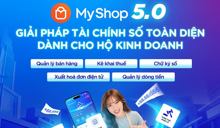 KienlongBank ra mắt MyShop 5.0: Giải pháp thanh toán và quản lý tích hợp hóa đơn điện tử cho Hộ kinh doanh