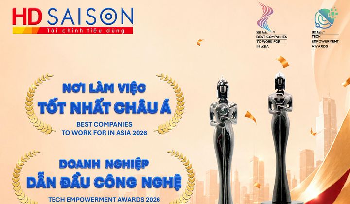 HD SAISON nhận 2 giải thưởng tại HR Asia Awards 2026