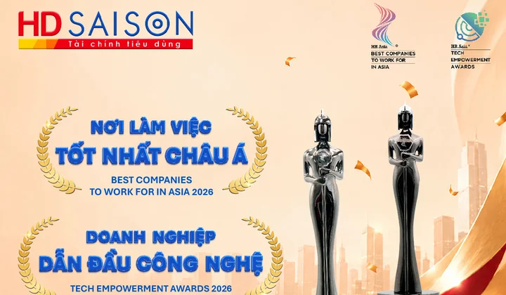 HD SAISON nhận 2 giải thưởng tại HR Asia Awards 2026
