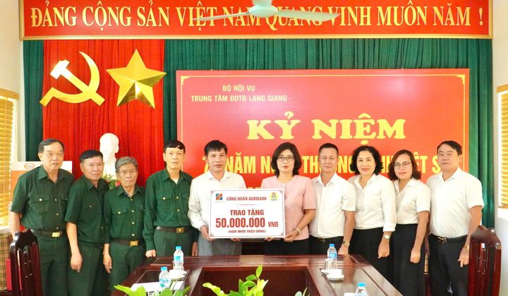 Công đoàn Agribank tặng quà, tri ân tại các trung tâm điều dưỡng người có công