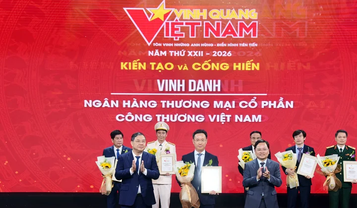VietinBank được vinh danh trong Chương trình Vinh quang Việt Nam năm 2026