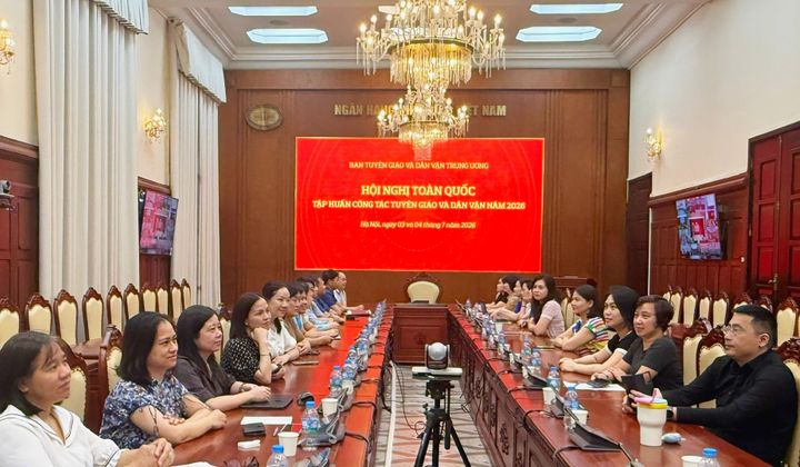 Đảng bộ Ngân hàng Nhà nước Việt Nam tích cực tham gia Hội nghị tập huấn công tác tuyên giáo và dân vận năm 2026