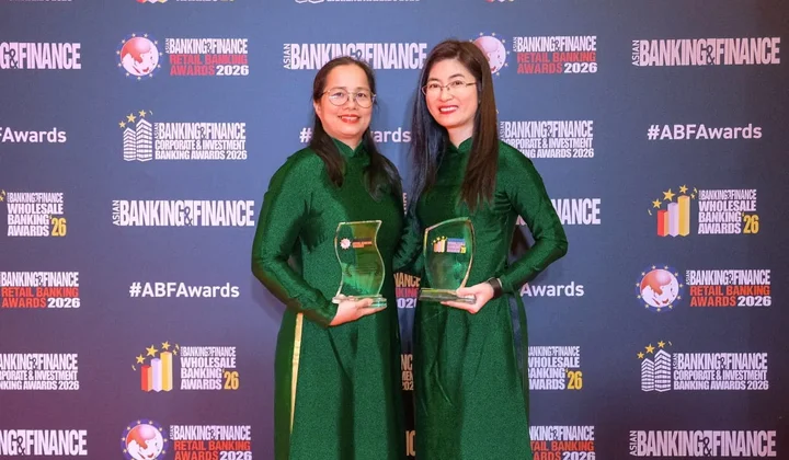 Vietcombank nhận cú đúp giải thưởng quản lý rủi ro tại Asian Banking & Finance Awards 2026