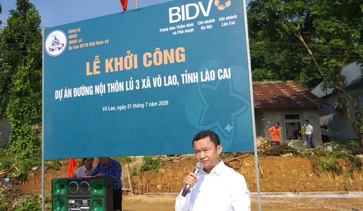 BIDV hỗ trợ khởi công đường nội thôn ở tỉnh Lào Cai