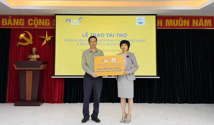 PVcomBank tài trợ công trình hội trường cho Bệnh viện Đa khoa Sơn Tây