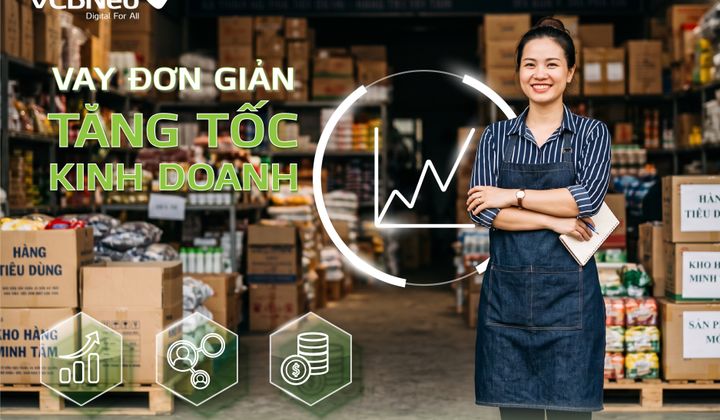 VCBNeo triển khai sản phẩm vay Sản xuất kinh doanh trung dài hạn dành cho khách hàng cá nhân