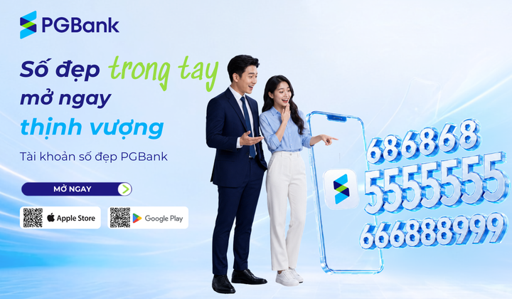 PGBank ra mắt phiên bản mới tài khoản thanh toán số đẹp