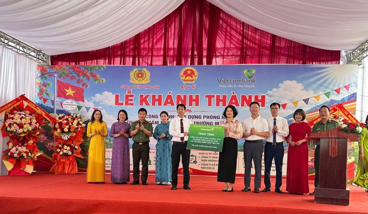 Vietcombank tài trợ xây hai công trình phòng học mầm non tại Lạng Sơn