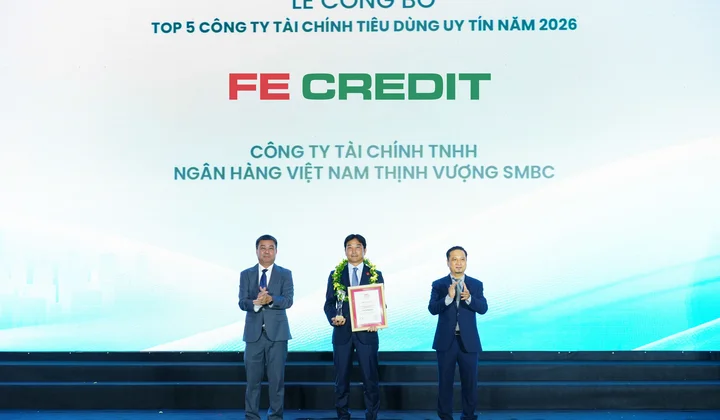 FE CREDIT năm thứ ba liên tiếp dẫn đầu bảng xếp hạng Top 5 công ty tài chính tiêu dùng uy tín