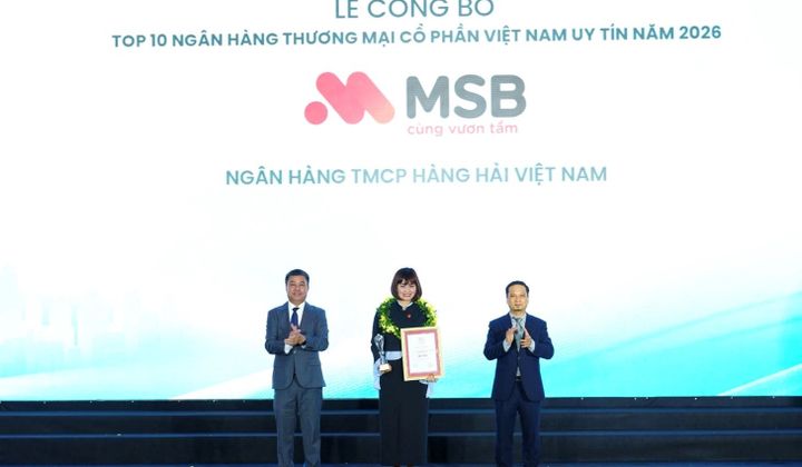 MSB được Vietnam Report vinh danh tại 2 bảng xếp hạng năm 2026