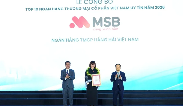 MSB được Vietnam Report vinh danh tại 2 bảng xếp hạng năm 2026