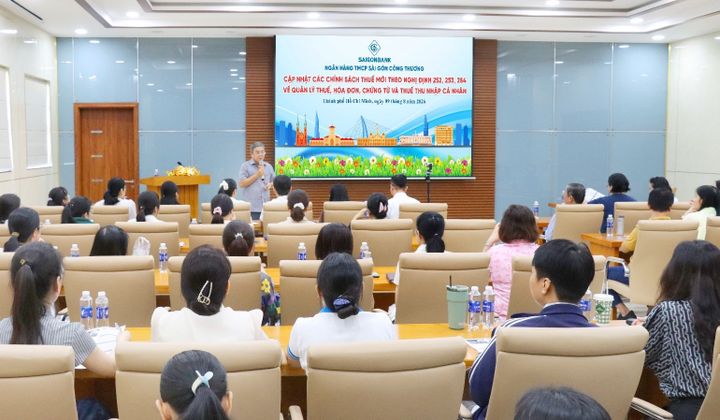 SAIGONBANK tổ chức tập huấn cập nhật chính sách thuế mới trên toàn hệ thống