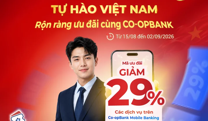 Co-opBank triển khai chương trình ưu đãi nhân dịp Quốc khánh 2/9
