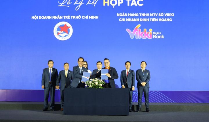 Vikki Digital Bank ký kết hợp tác với Hội Doanh nhân Trẻ TP.HCM