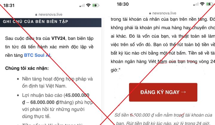 Cảnh báo thủ đoạn giả mạo báo chí và thương hiệu Vietcombank để dụ dỗ đầu tư nền tảng tiền số trái phép