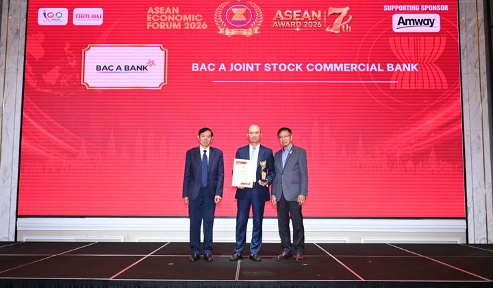 Bac A Bank được vinh danh Top 10 Doanh nghiệp tiêu biểu ASEAN 2026