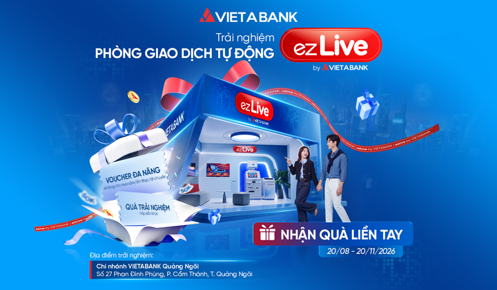 VietABank khai trương phòng giao dịch tự động ezLive tại Quảng Ngãi