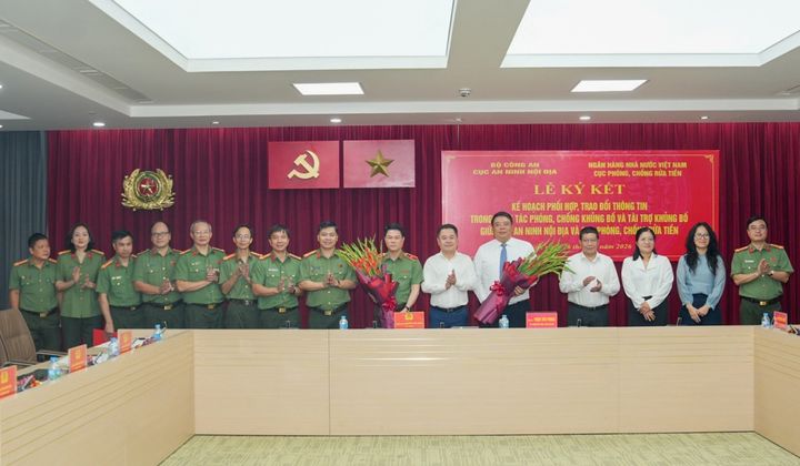 Ngân hàng Nhà nước và Bộ Công an ký kết Kế hoạch phối hợp phòng, chống rửa tiền, tài trợ khủng bố