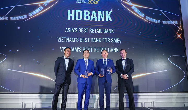 HDBank là ngân hàng Việt Nam đầu tiên nhận danh hiệu "Ngân hàng Bán lẻ tốt nhất châu Á"