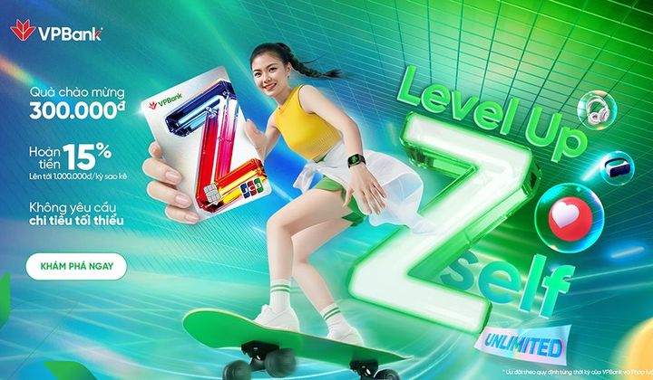 VPBank tăng ưu đãi hoàn tiền cho thẻ VPBank Z JCB, bỏ điều kiện chi tiêu tối thiểu