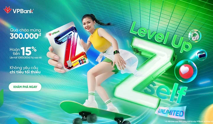 VPBank tăng ưu đãi hoàn tiền cho thẻ VPBank Z JCB, bỏ điều kiện chi tiêu tối thiểu